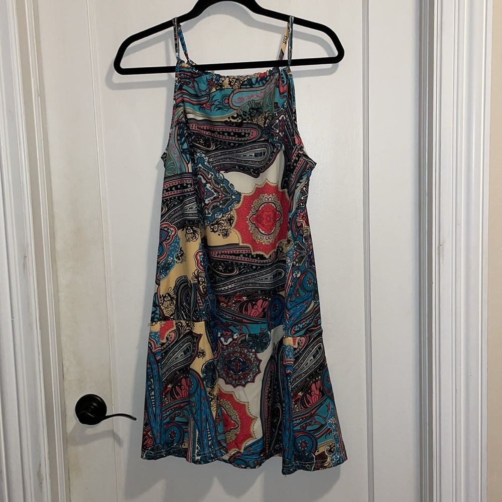 NWT YOINS M printed trapeze dress